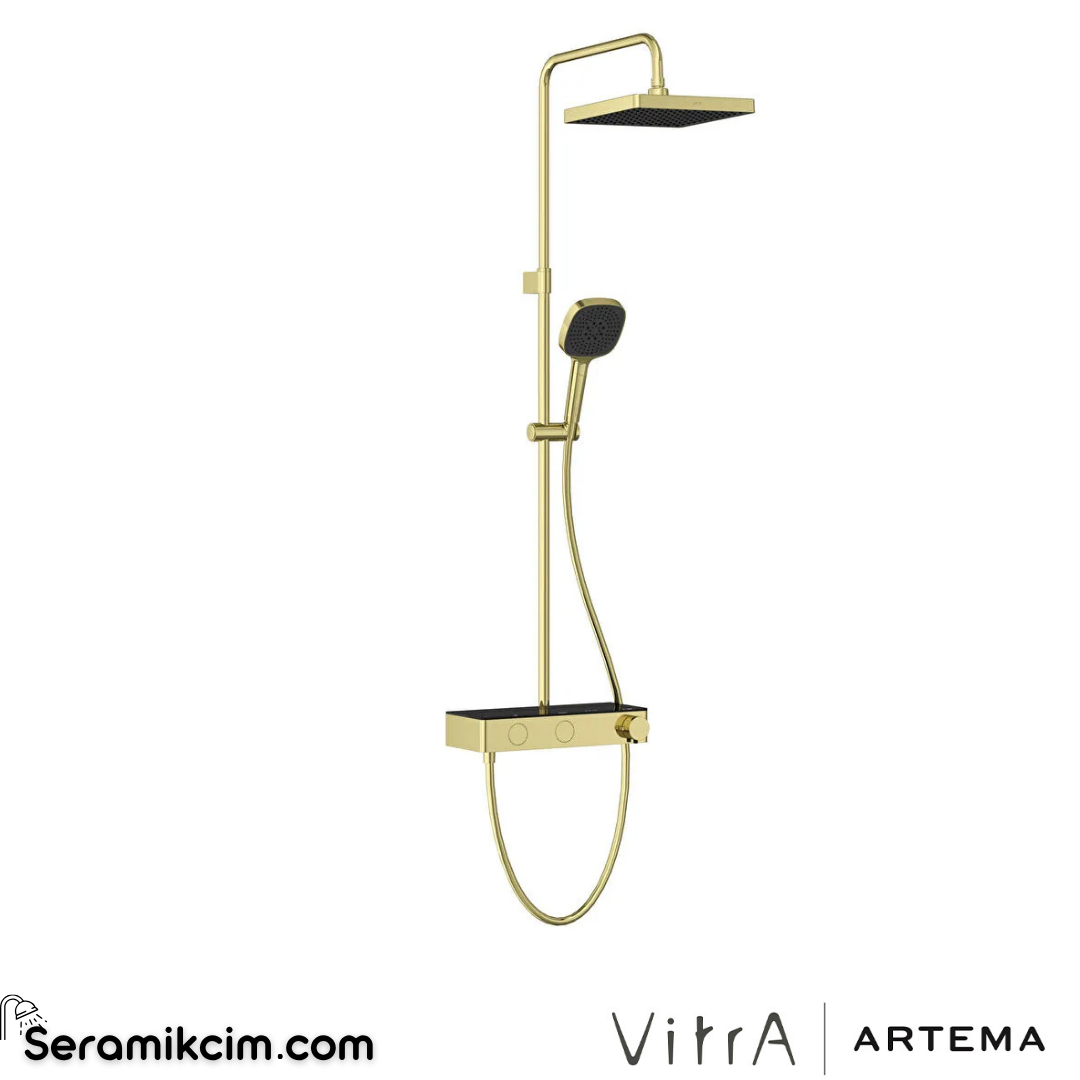 Artema Core Square 250 Duş Sistemi Parlak Altın A4731274