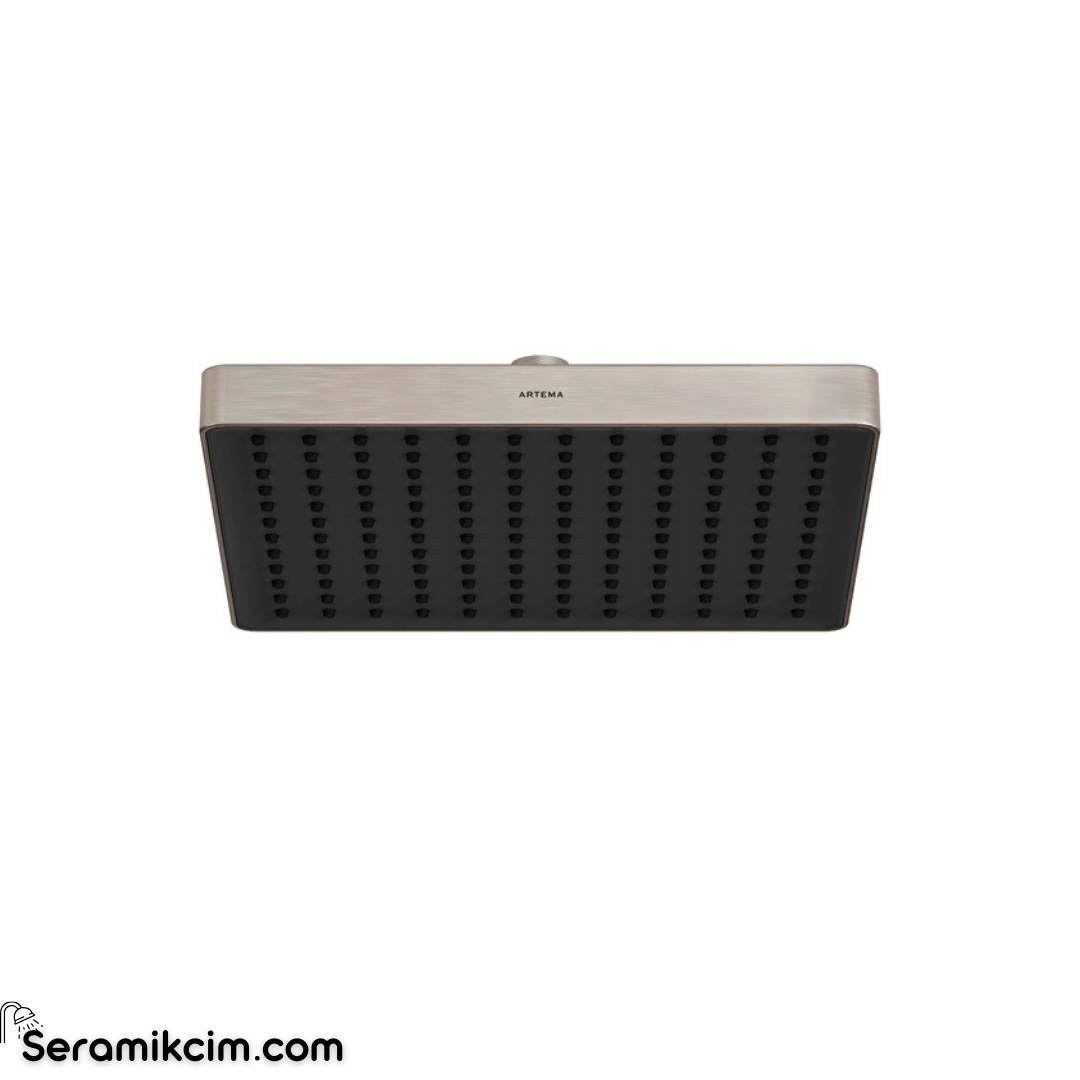 Artema Core Square Duş Başlığı 1 Fonksiyonlu 250Mm Fırçalı Nikel A4591334