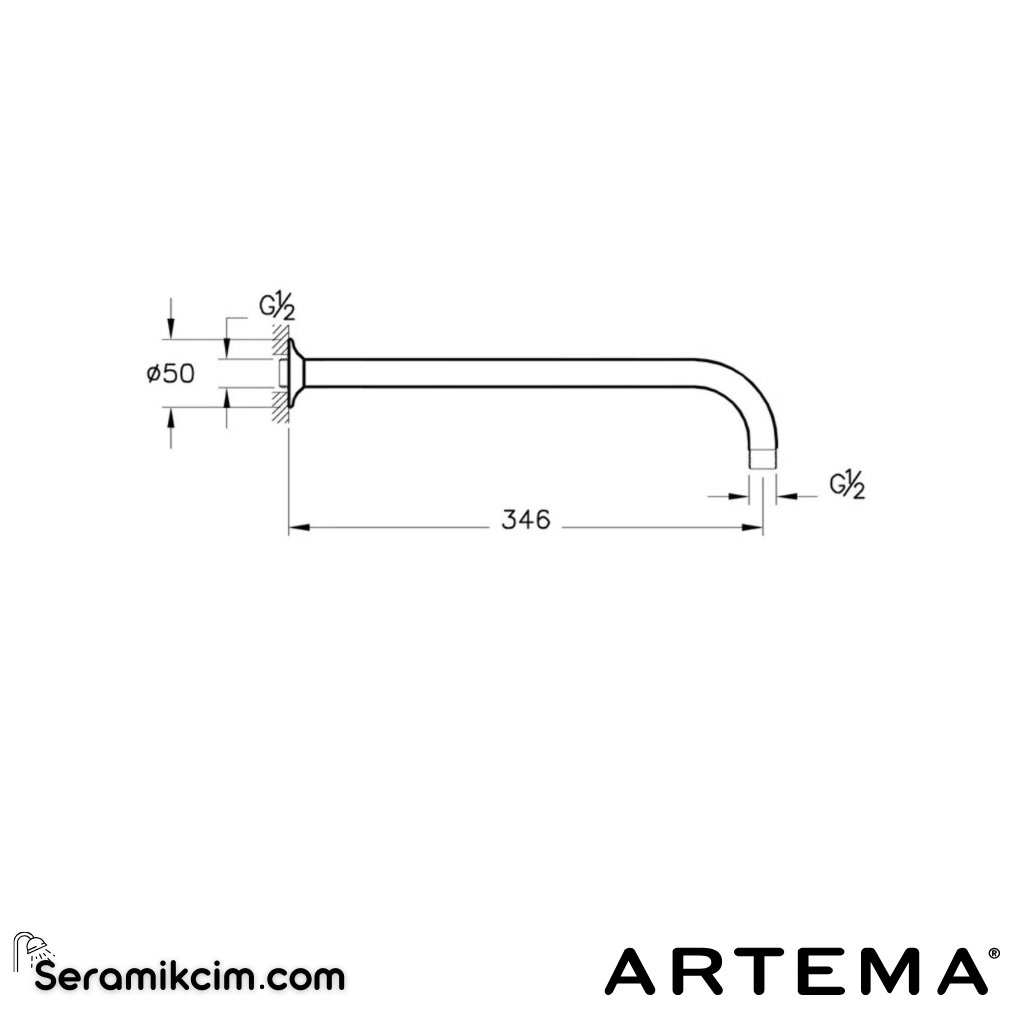 Artema Flow Round Ankastre Duş Seti A49306 - A49306