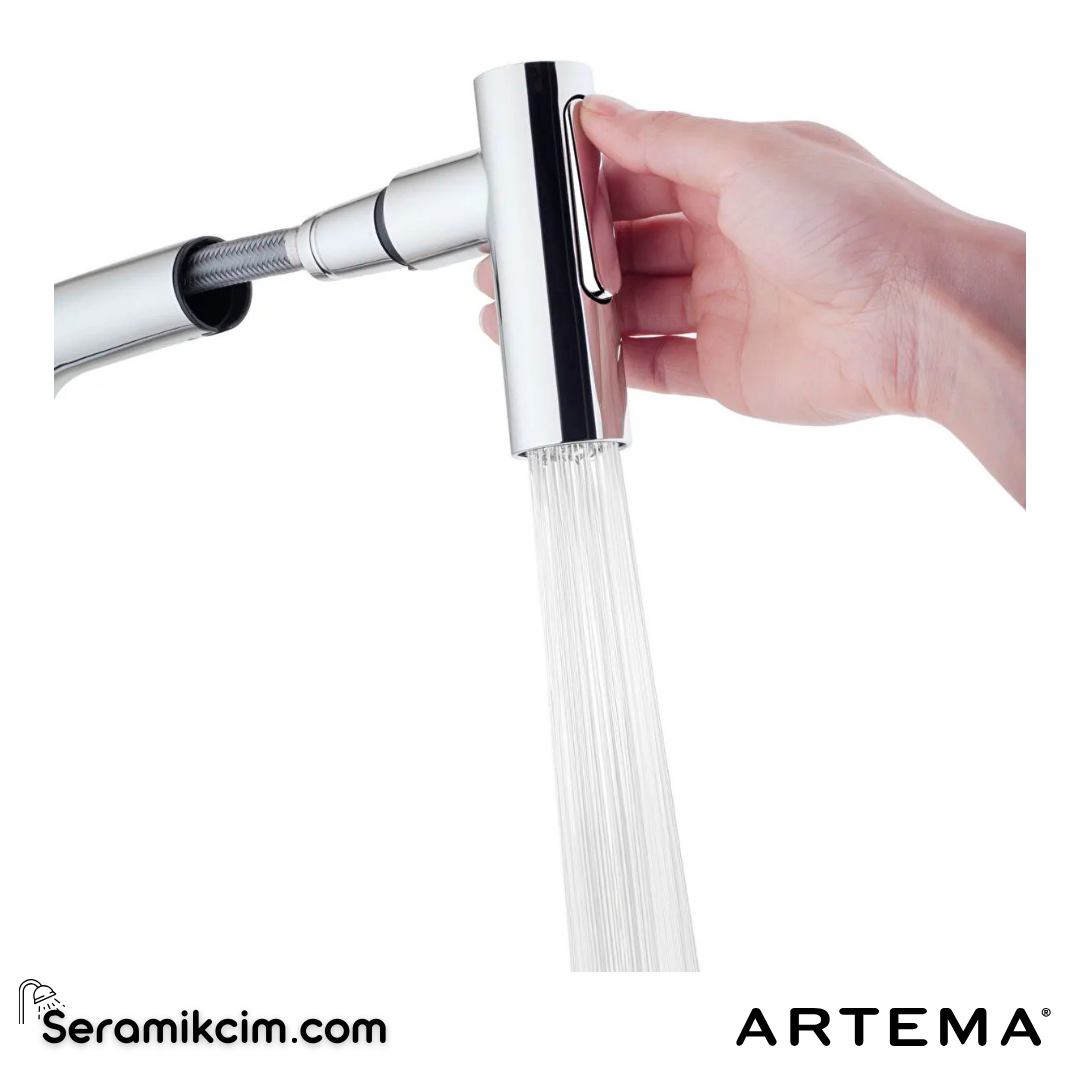 Artema Masterline Maestro Pull-Out Eviye Bataryası Krom A42146 - A42146