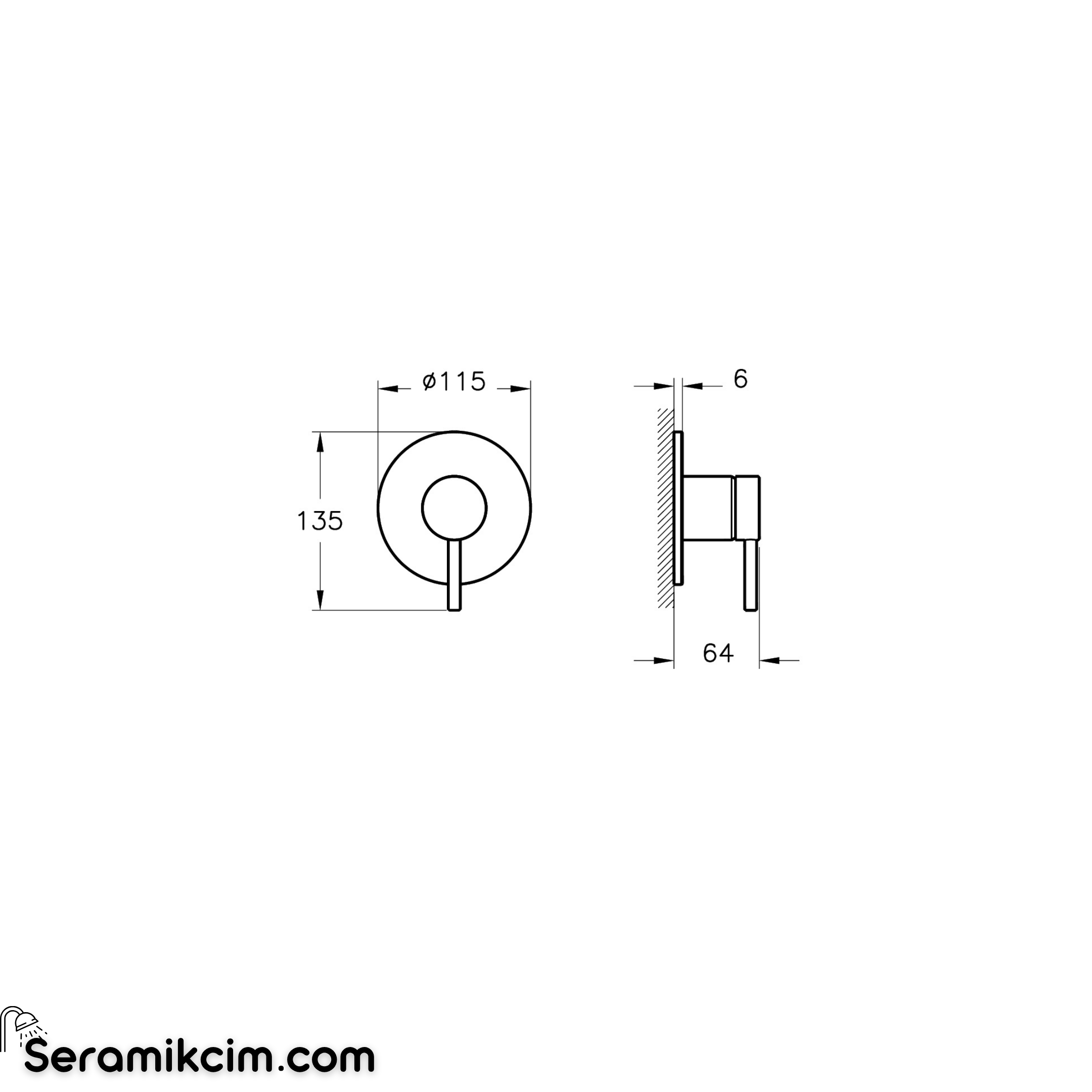 Artema Minimax Round Ankastre Mekanik Duş Bataryası Minibox Fırçalı Nikel A4371034