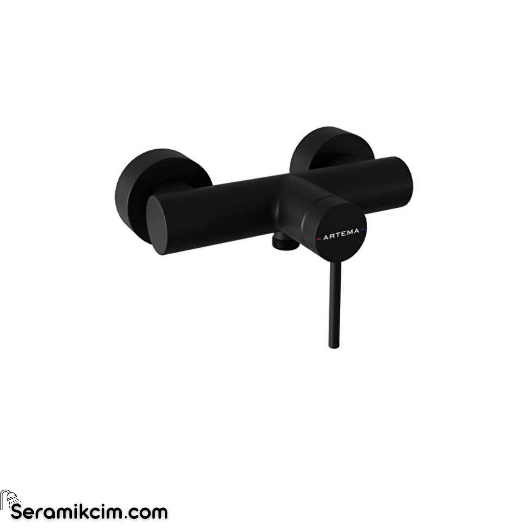 Artema Minimax Round Duş Bataryası Mat Siyah