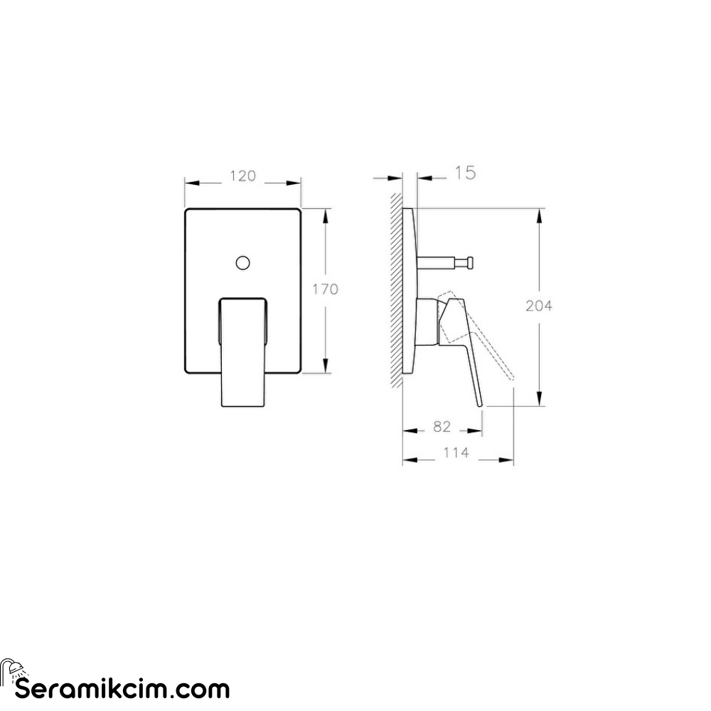 Artema Minimax Square Ankastre Banyo Bataryası Minibox Mekanik A43732