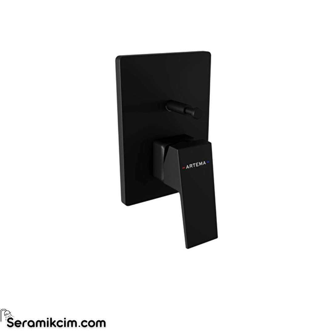 Artema Minimax Square Ankastre Banyo Bataryası Minibox Mekanik Mat Siyah