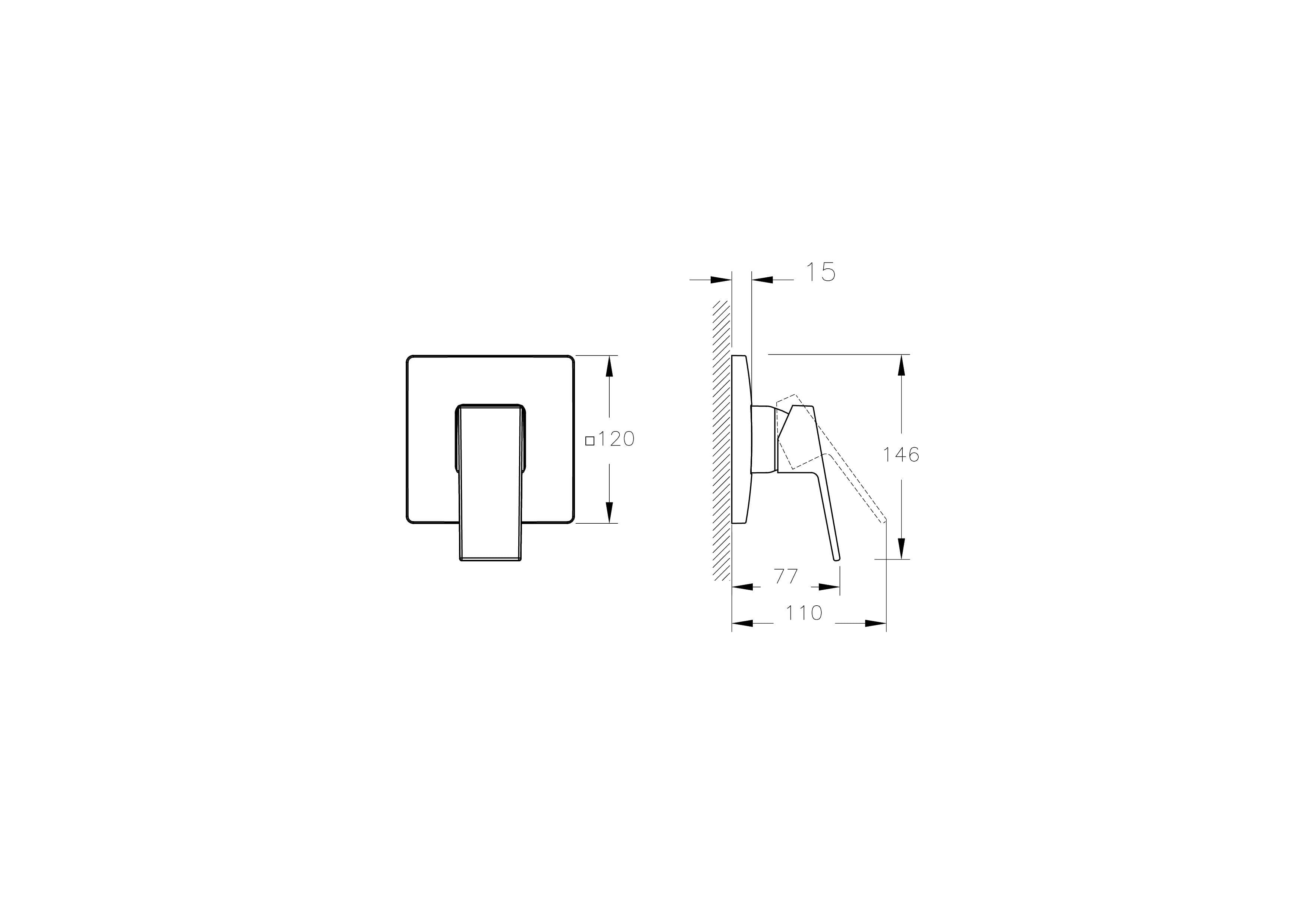 Artema Minimax Square Ankastre Duş Bataryası Minibox Mekanik Fırçalı Bakır A4373324