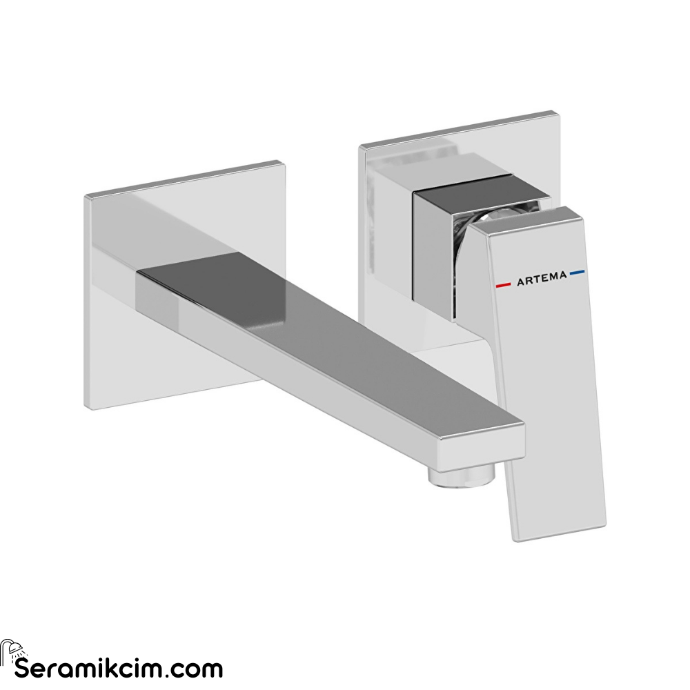 Artema Minimax Square Ankastre Lavabo Bataryası (Uzun) A43593