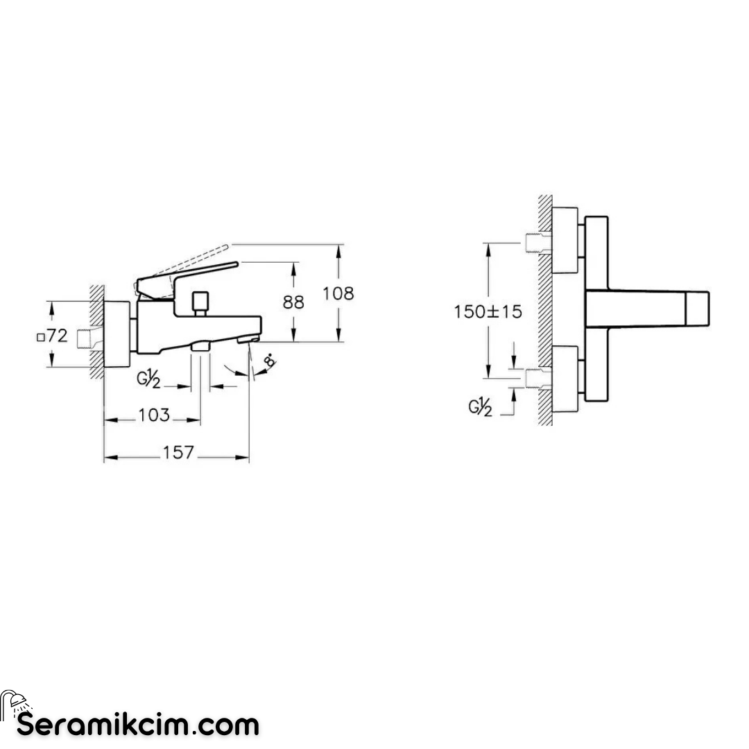 Artema Minimax Square Banyo Bataryası A4352074