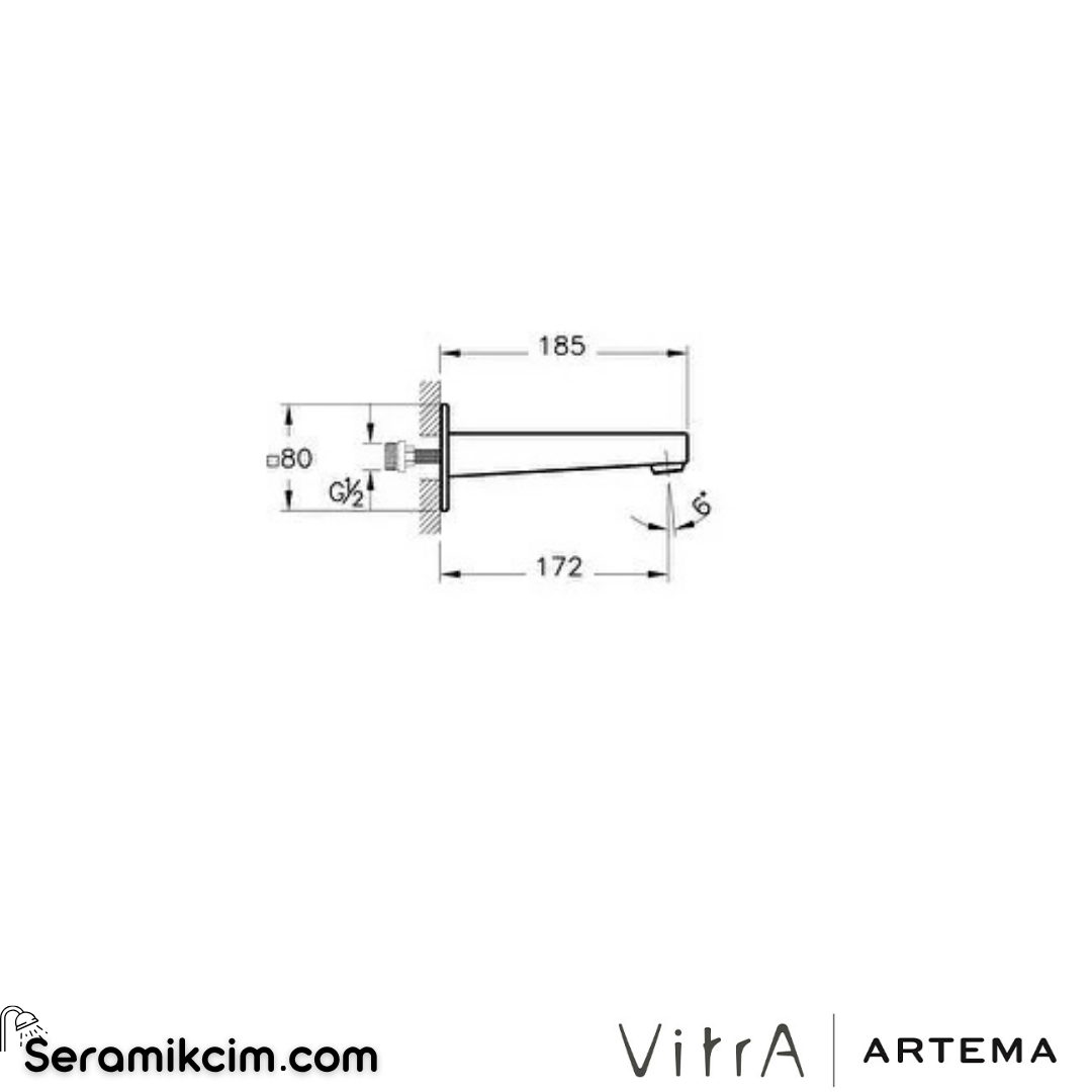 Artema Minimax Square Çıkış Ucu Fırçalı Bakır A4359824