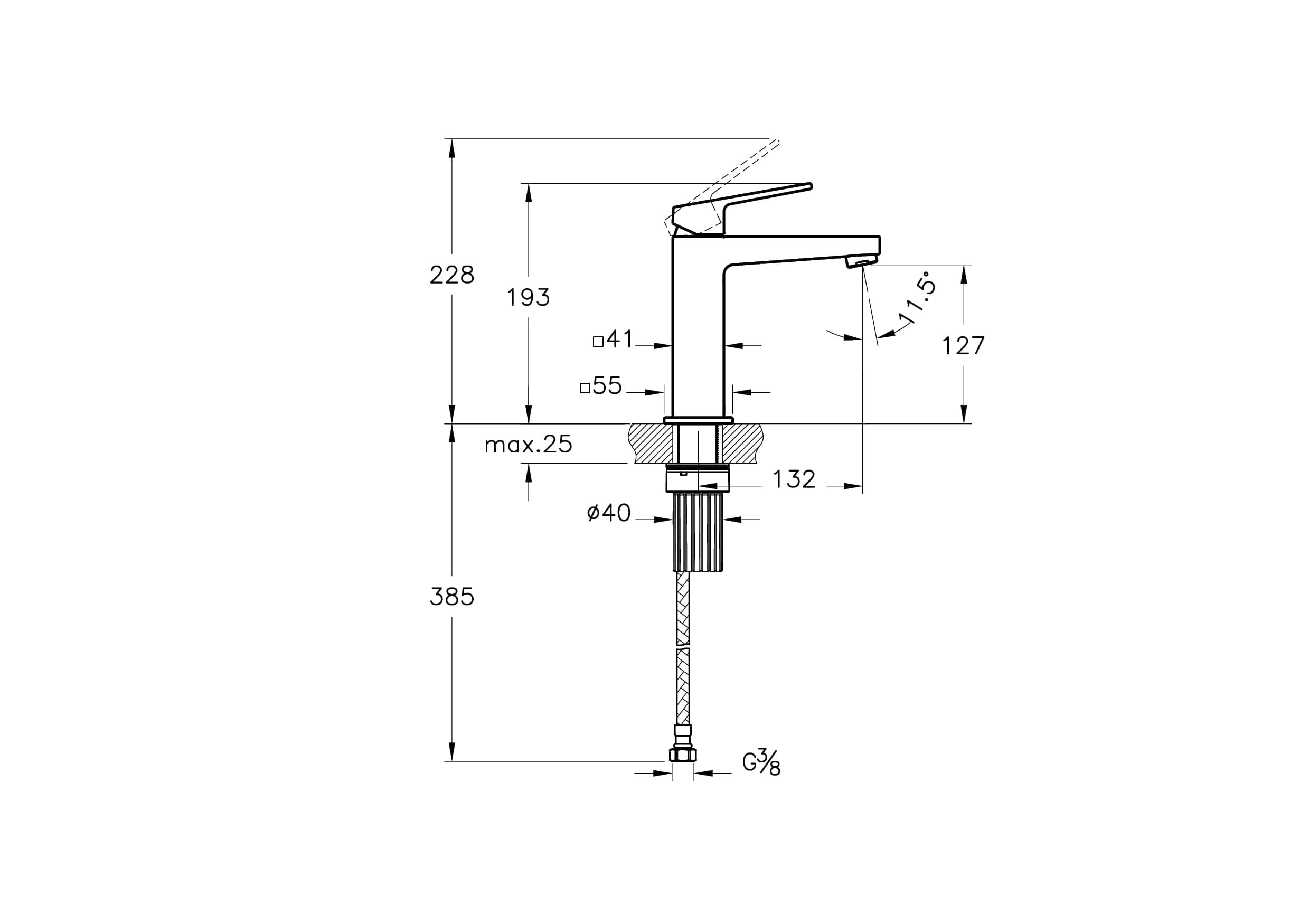 Artema Minimax Squareblueco Lavabo Bataryası (Yüksek) A4372229Enr