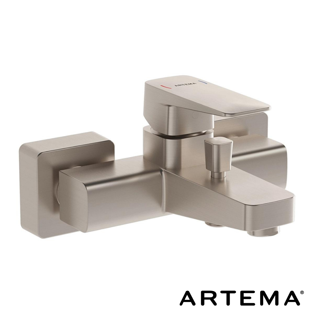 Artema Root Square Banyo Bataryası Fırçalı Nikel A4273734