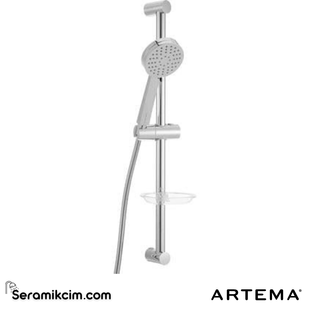 Artema Slim 3F Sürgülü El Duşu Takımı Krom A45678STA - A45678STA