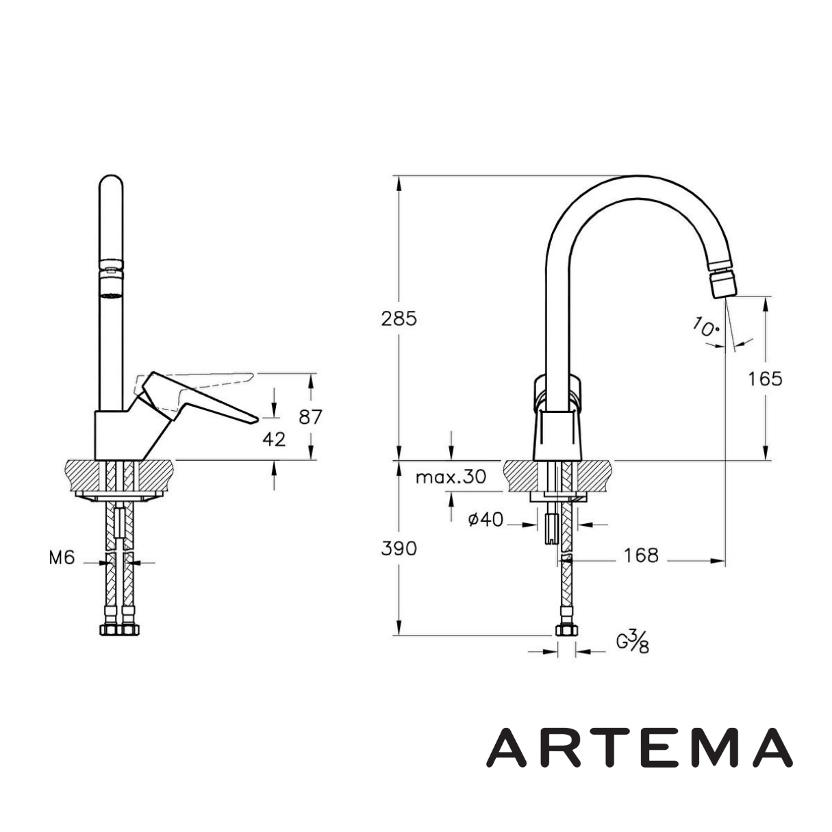 Artema Solid S Eviye Bataryası Mafsallı A42148
