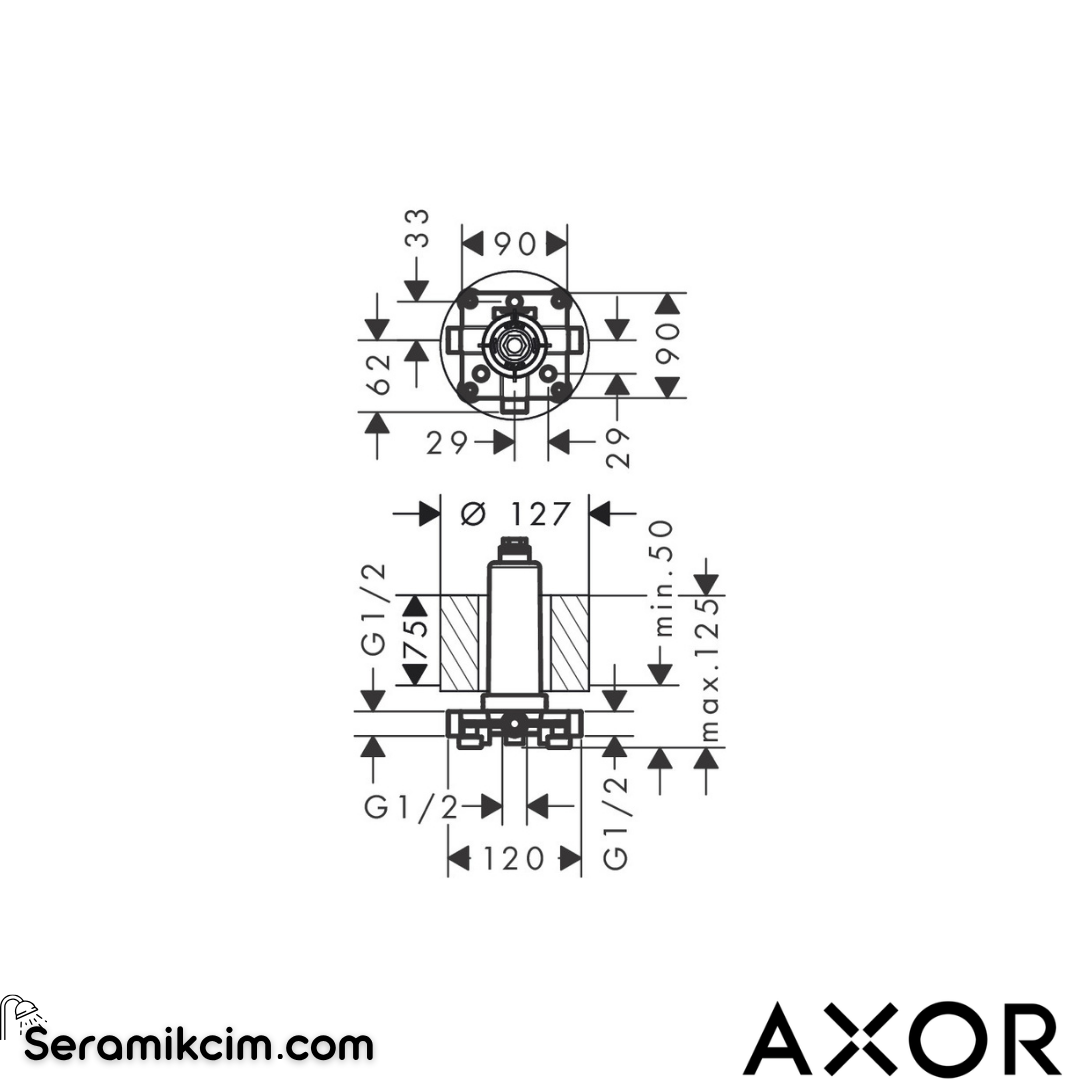 Axor 460 Tepe Duşu İç Set 26434180