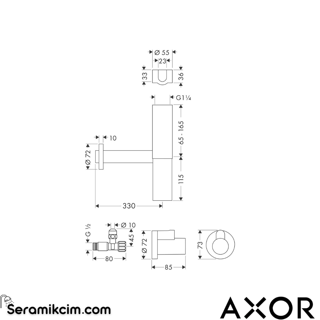 Axor Flowstar Design Gider Seti Krom 51304000