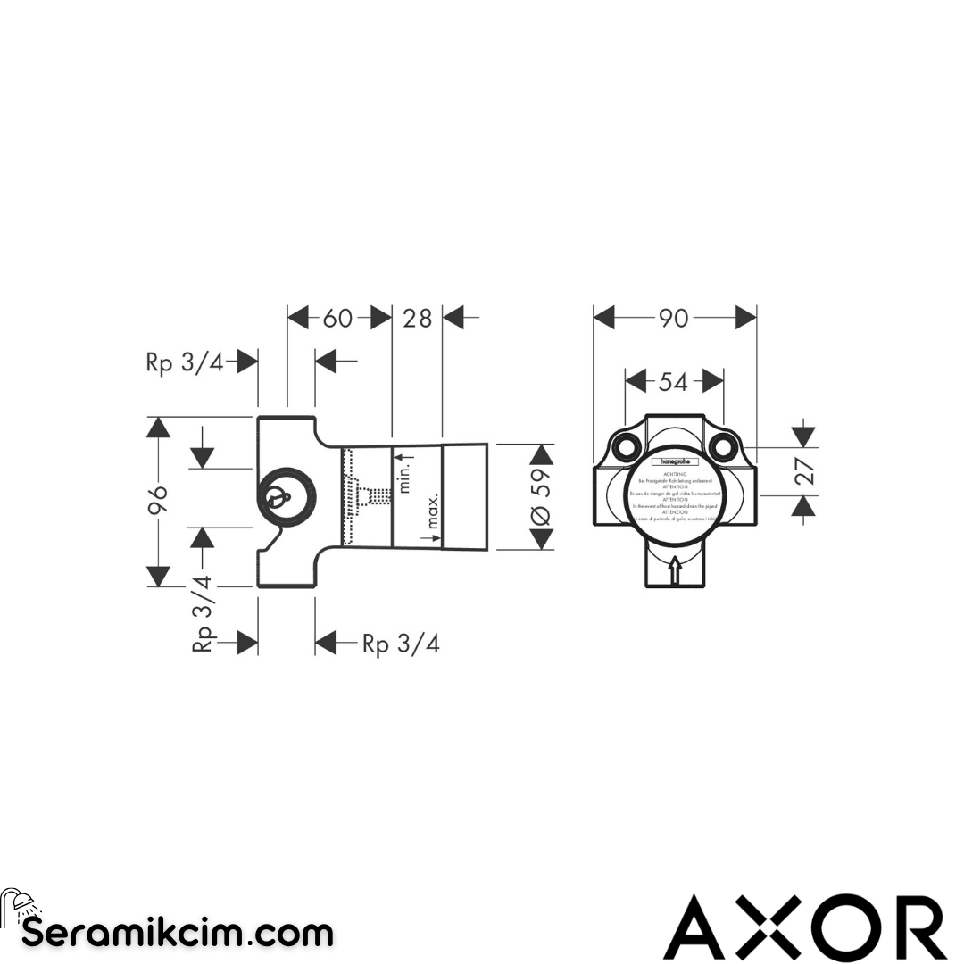 Axor Quattro Dört Yollu Yönlendiric İçin İç Set 16930180