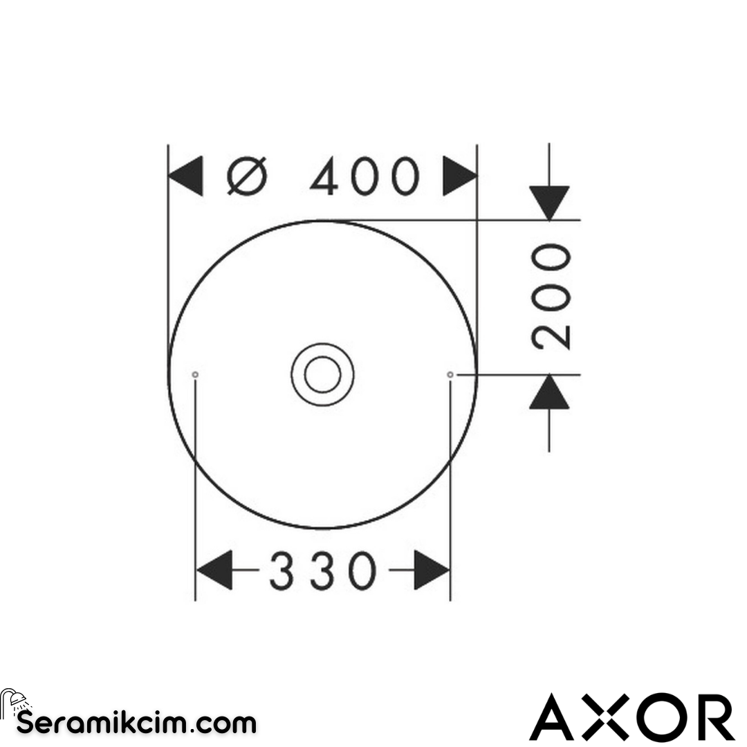 Axor Suite Çanak Lavabo 400 Oval Beyaz 42001000