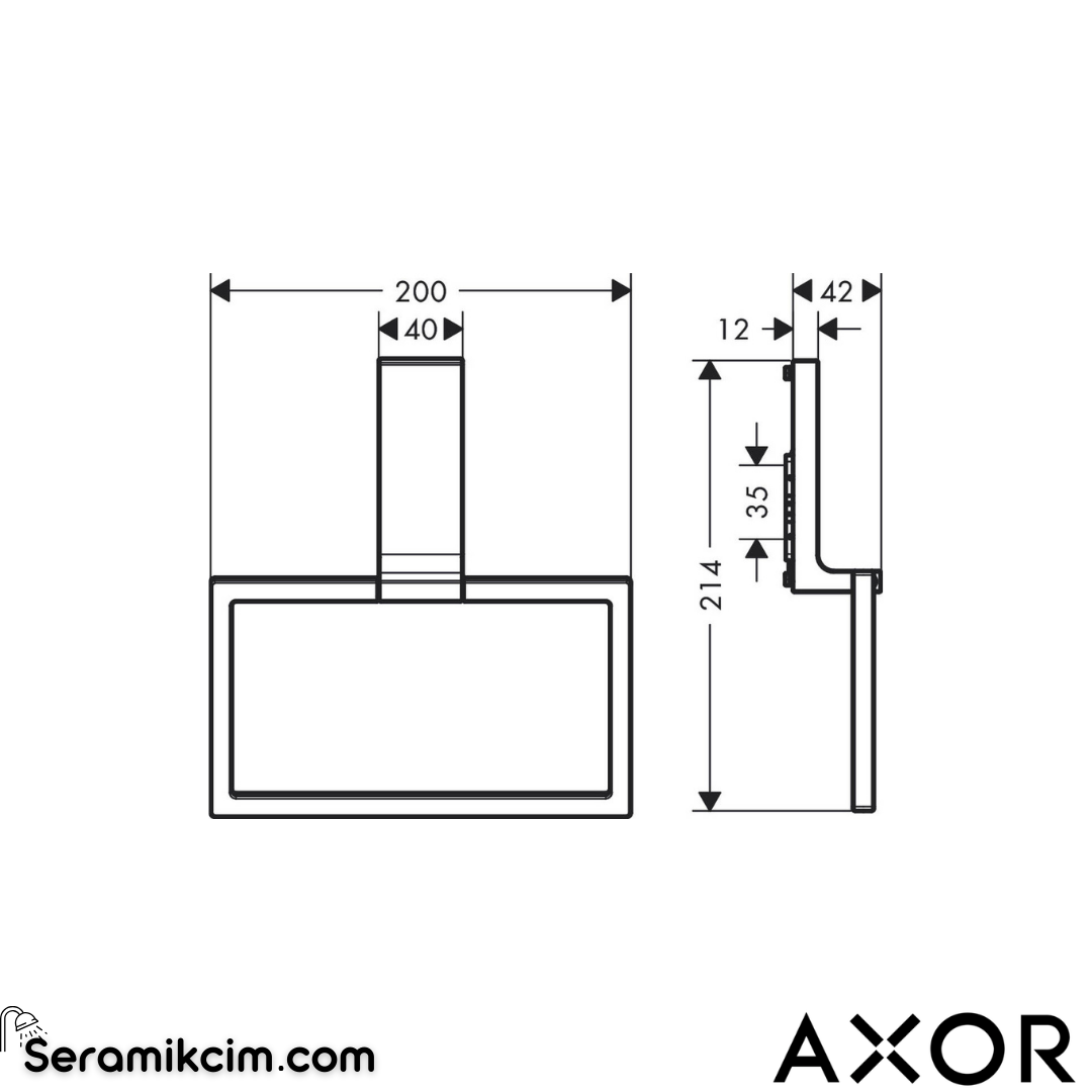 Axor Universal Rectangular Halka Havluluk Krom 42623000