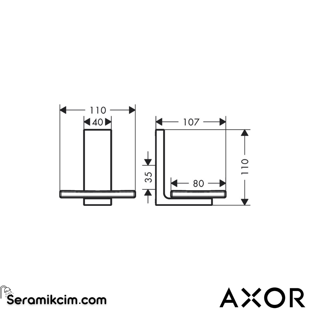 Axor Universal Rectangular Katı Sabunluk 42605000
