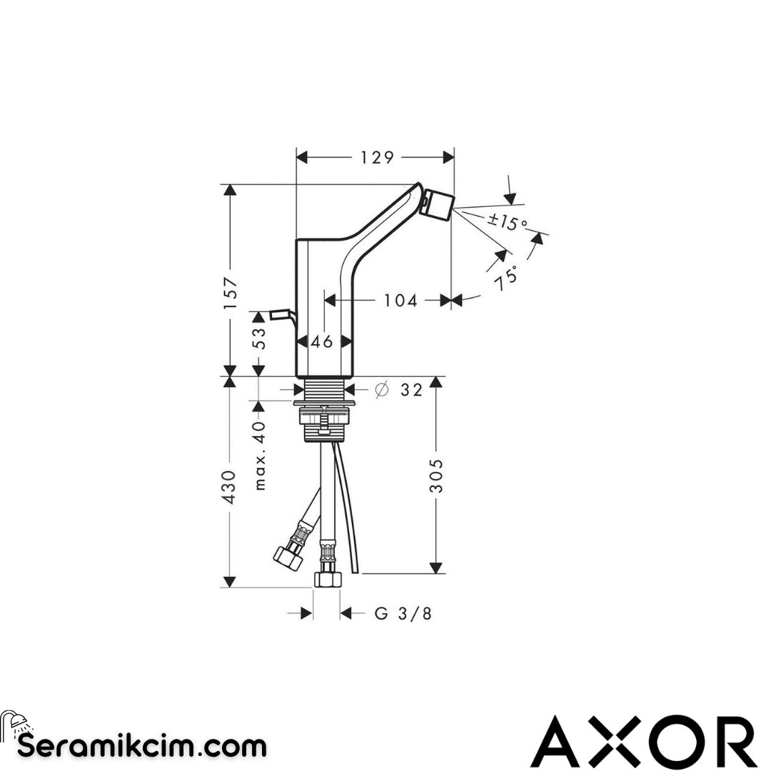 Axor Urquiola Bide Bataryası Krom 11220000