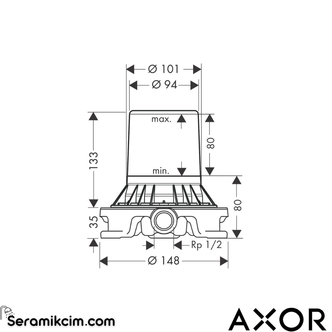 Axor Yerden Küvet Bataryası İç Seti 10452180