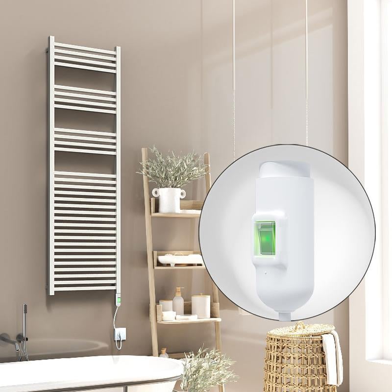 Barbados Elektirikli Havlupan 500x1600 Beyaz Parlak (On/Off Düğmeli) 900W