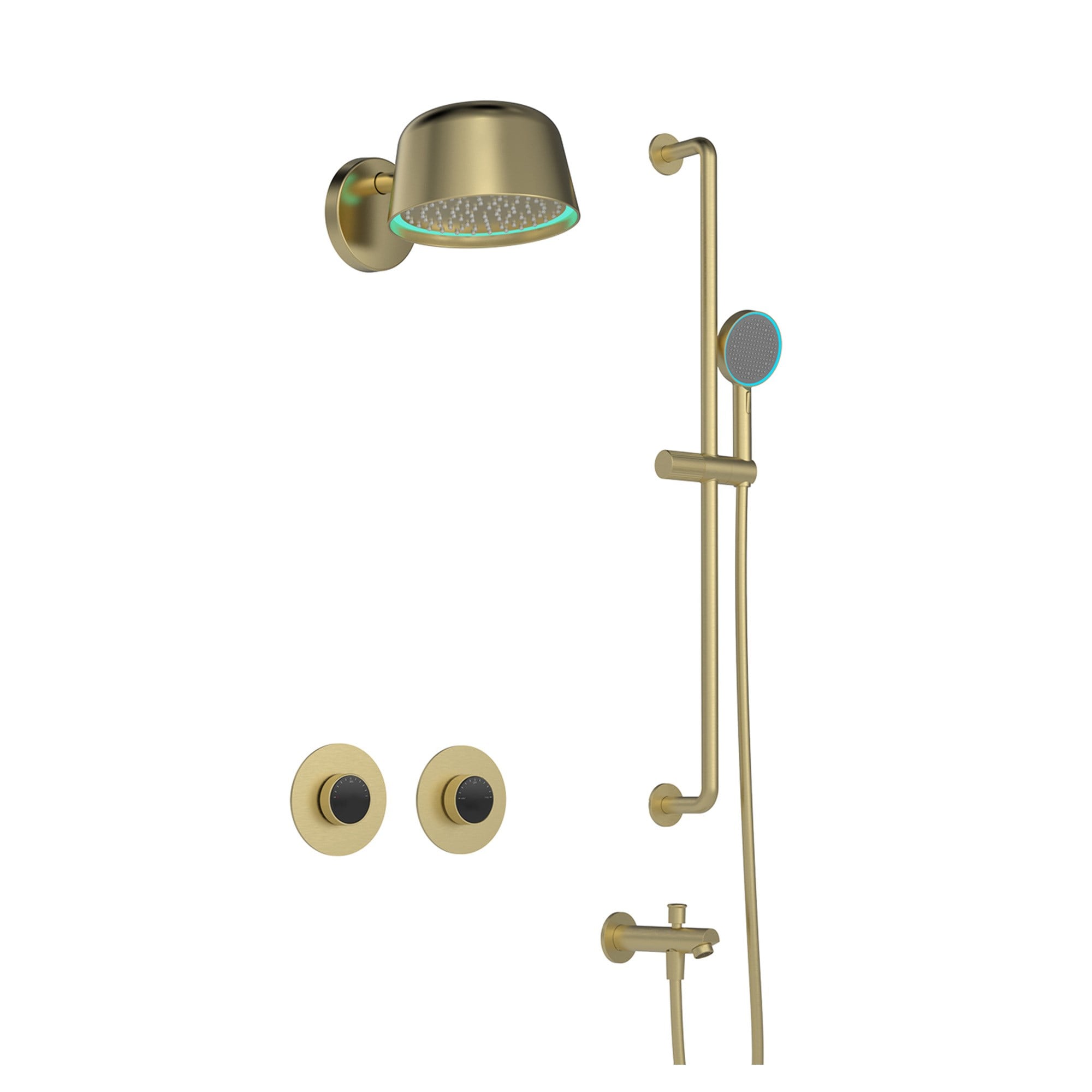 Creavit Ankastre duş sistemi brush gold (duvardan) DS.RWL2000