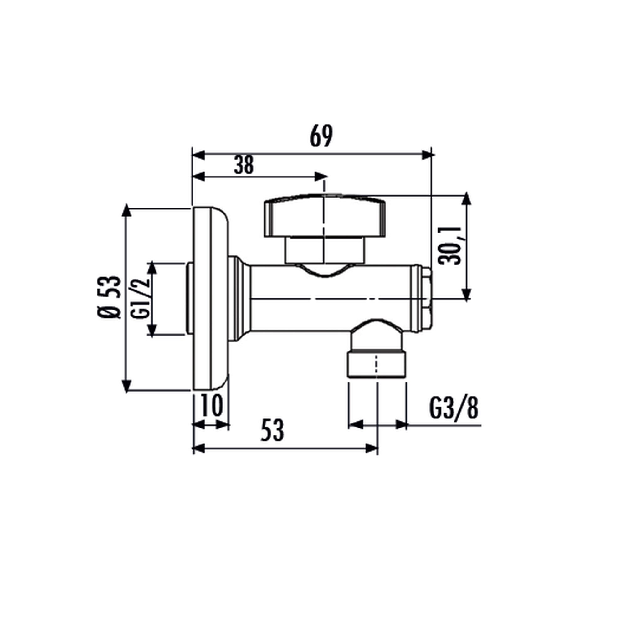 Creavit Ara Musluk Filtreli 1/2 - 3/8 (Krom) MS.FA001