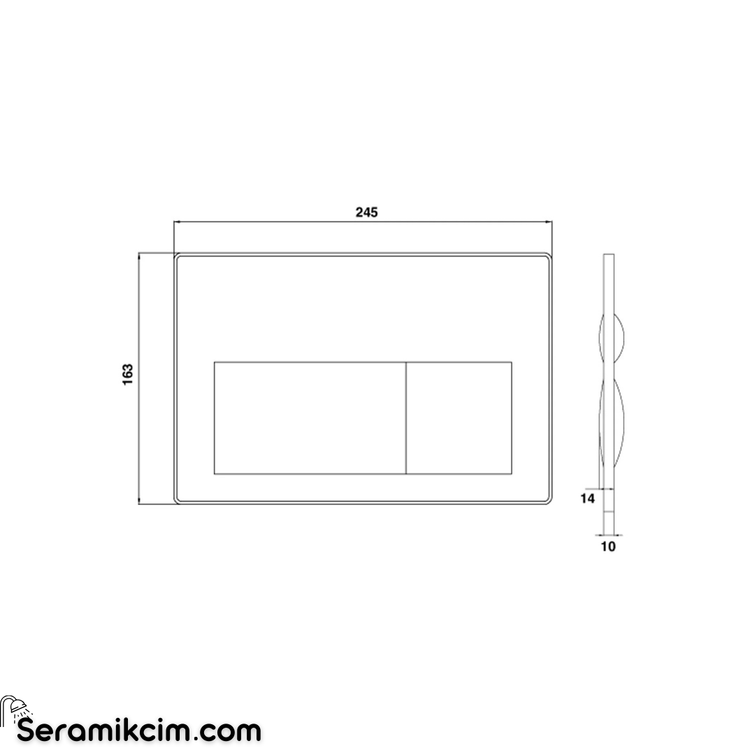 Creavit Arc Mat Gri Boyalı Kumanda Paneli GP8002.00