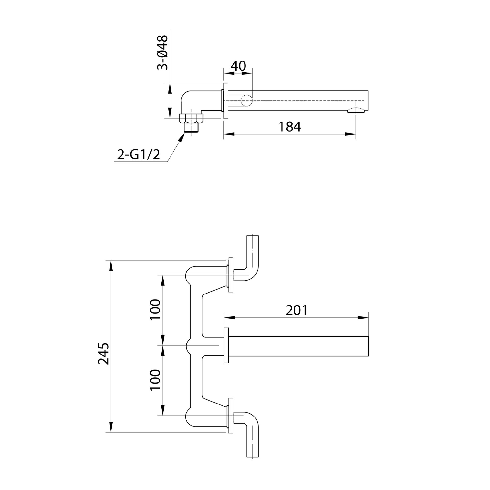 Creavit Azure Ankastre Lavabo Armatürü BT.AZ1400