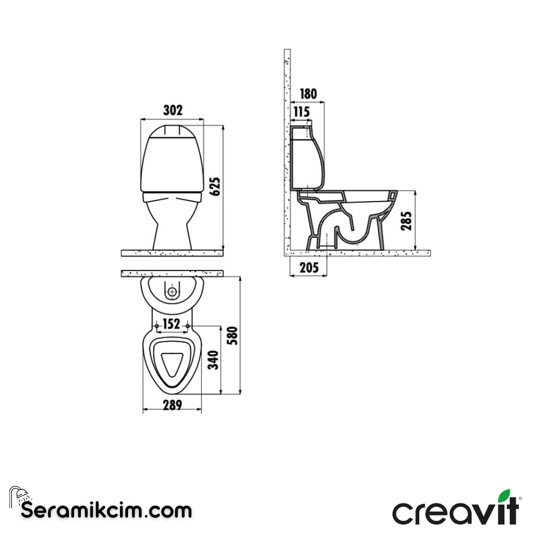 Creavit Çocuk Rezervuar Extra Beyaz CK400-00CB00E-0000 - CK400-00CB00E-0000