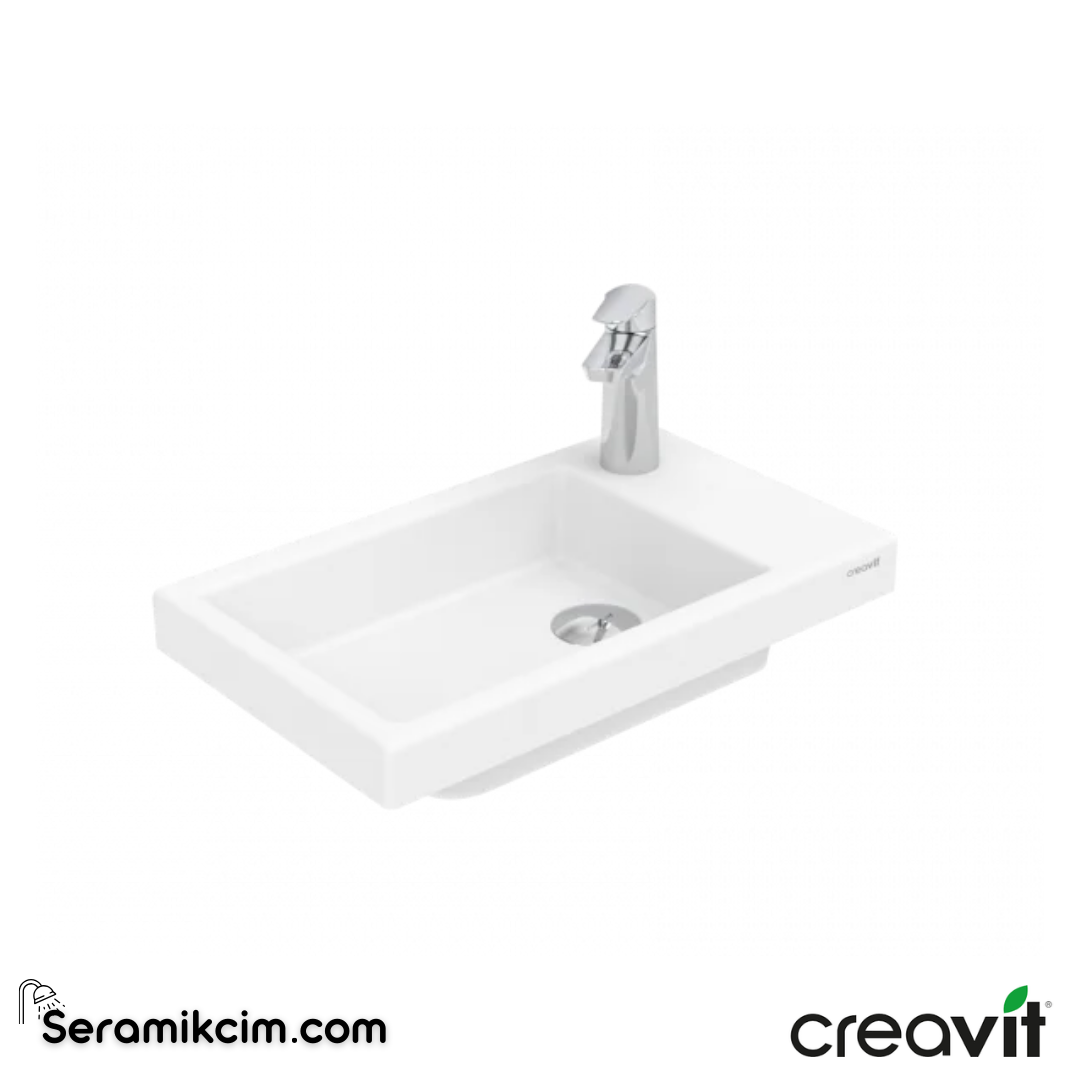 Creavit Elmas Lavabo 50 cm Extra Beyaz TP026-00CB00E-0000 - TP026-00CB00E-0000