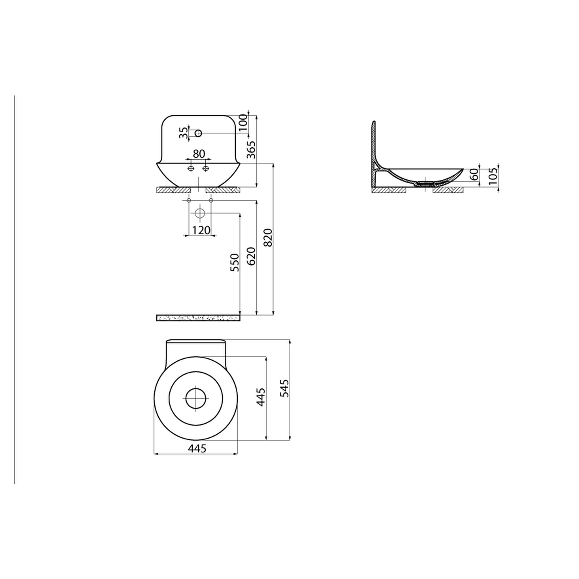 Creavit Foglia Tezgah Üzeri Lavabo Armatürü ür Düzlemli 45 cm .Extra Beyaz FG045-00CB00E-0000