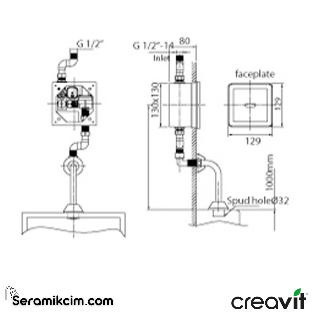 Creavit Fotoselli Pisuvar Yıkama Sistemi AC/DC BT.ES3300 - BT.ES3300