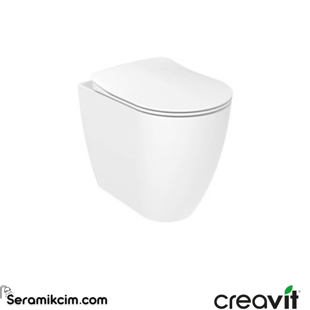 Creavit Free Duvara Dayalı Tek Klozet Delikli Extra Beyaz FE350-00CB00E-0000