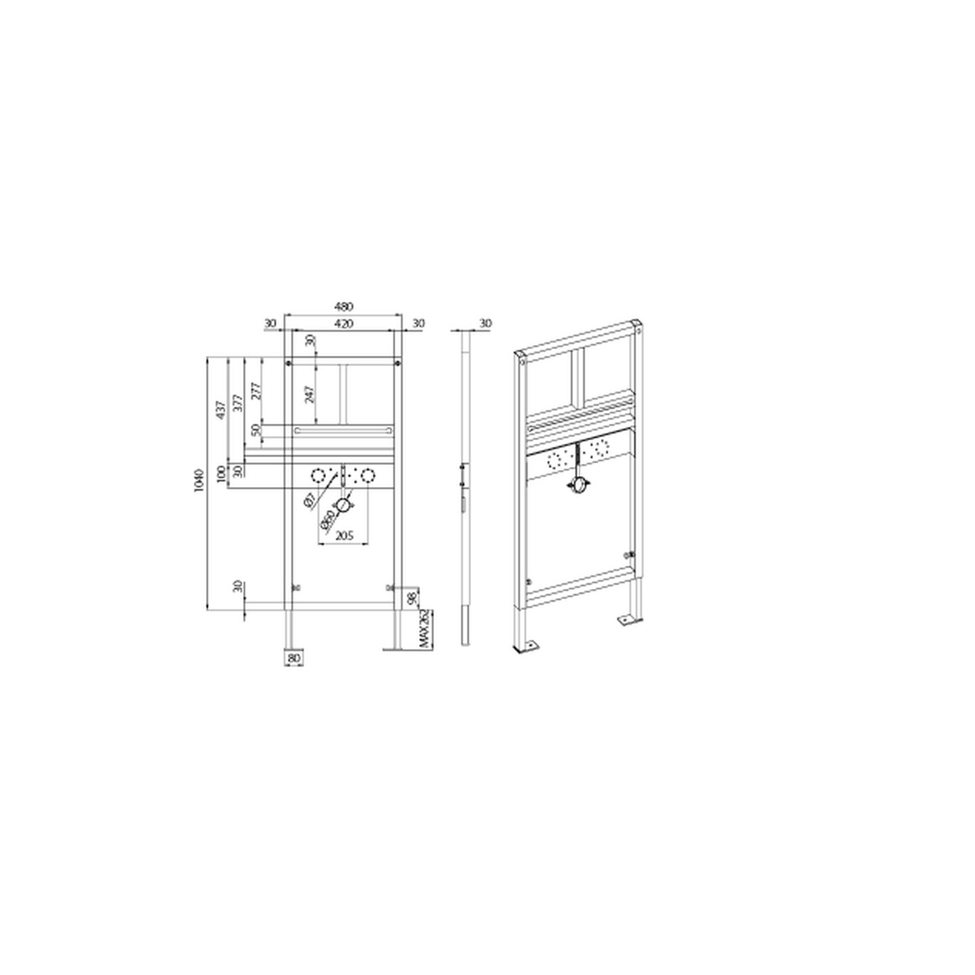 Creavit Lavabo İçin Hız.Mntj Seti, Duvara Montaj GLM100.01
