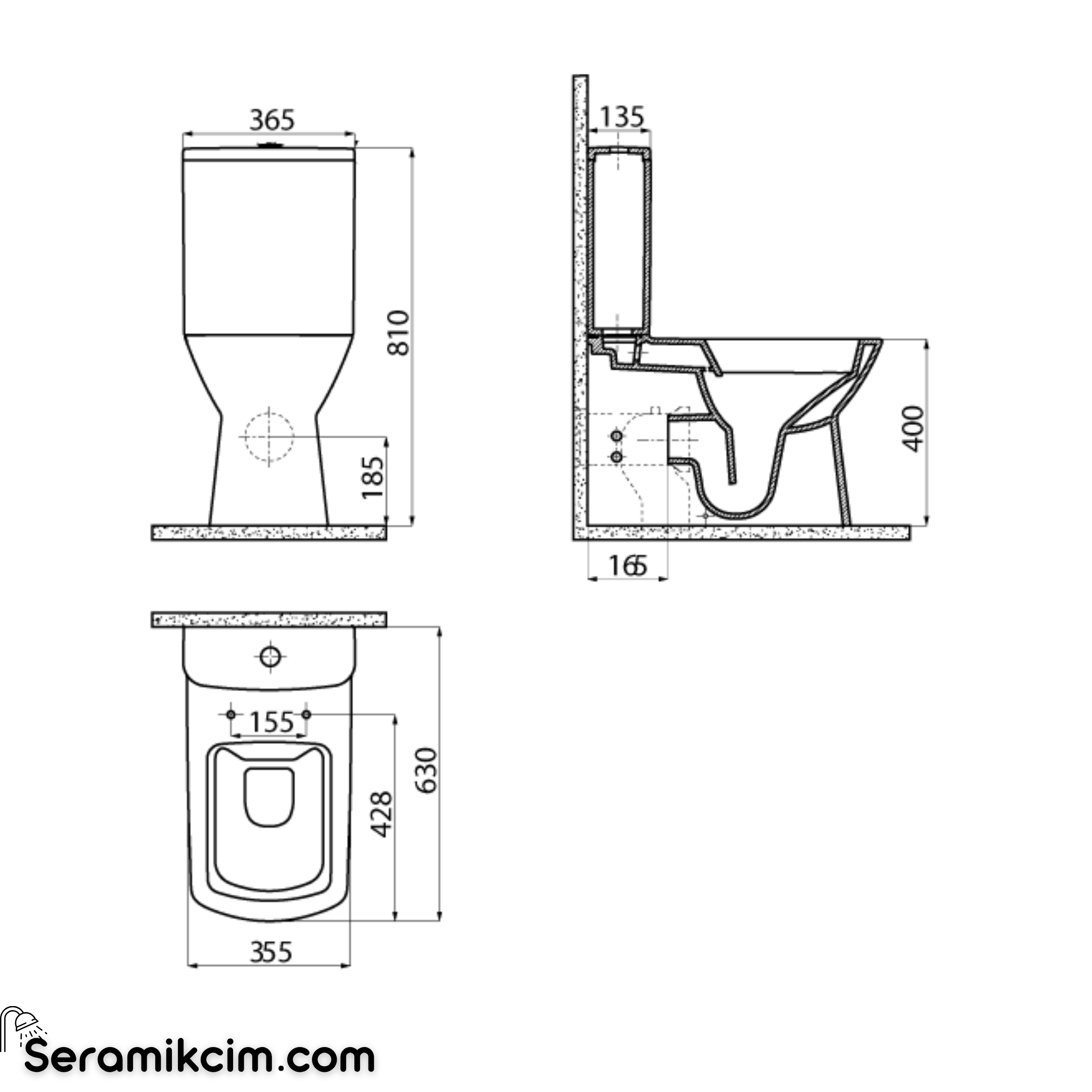 Creavit Nova Klozet Rim-Off Delikli Extra Beyaz NV361-00CB00E-0000