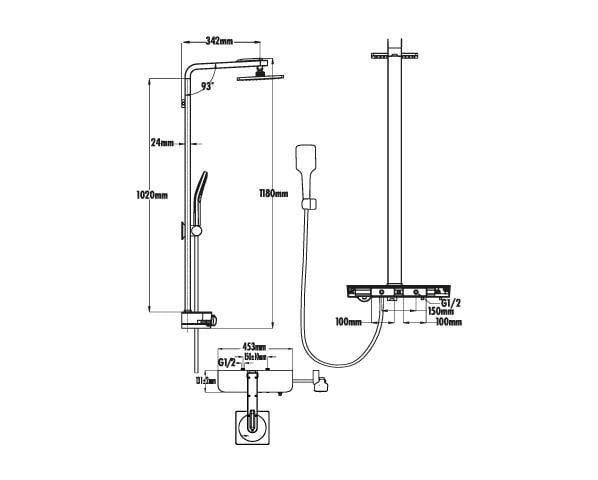Creavit Ocean Kolon Duş Sistemi DS.SH650