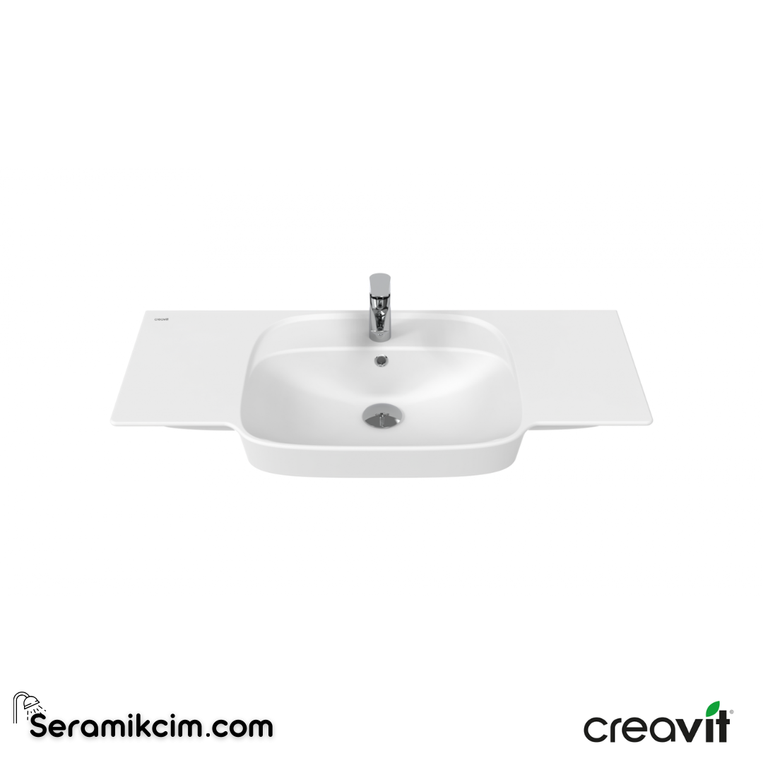 Creavit Saily Dolap Uyumlu Lavabo 100cm Extra Beyaz SY100-00CB00E-0000 - SY100-00CB00E-0000