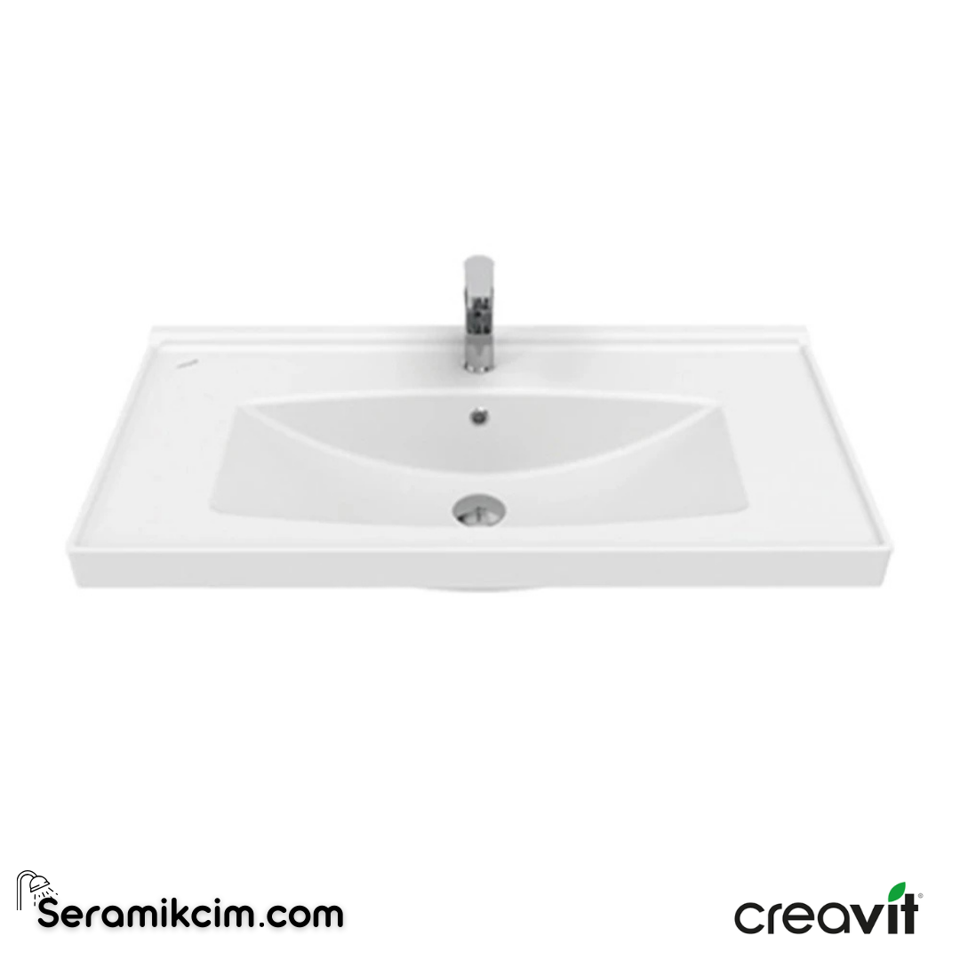 Creavit Sera Etajerli Lavabo 100 cm Extra Beyaz TF200-00CB00E-0000 - TF200-00CB00E-0000