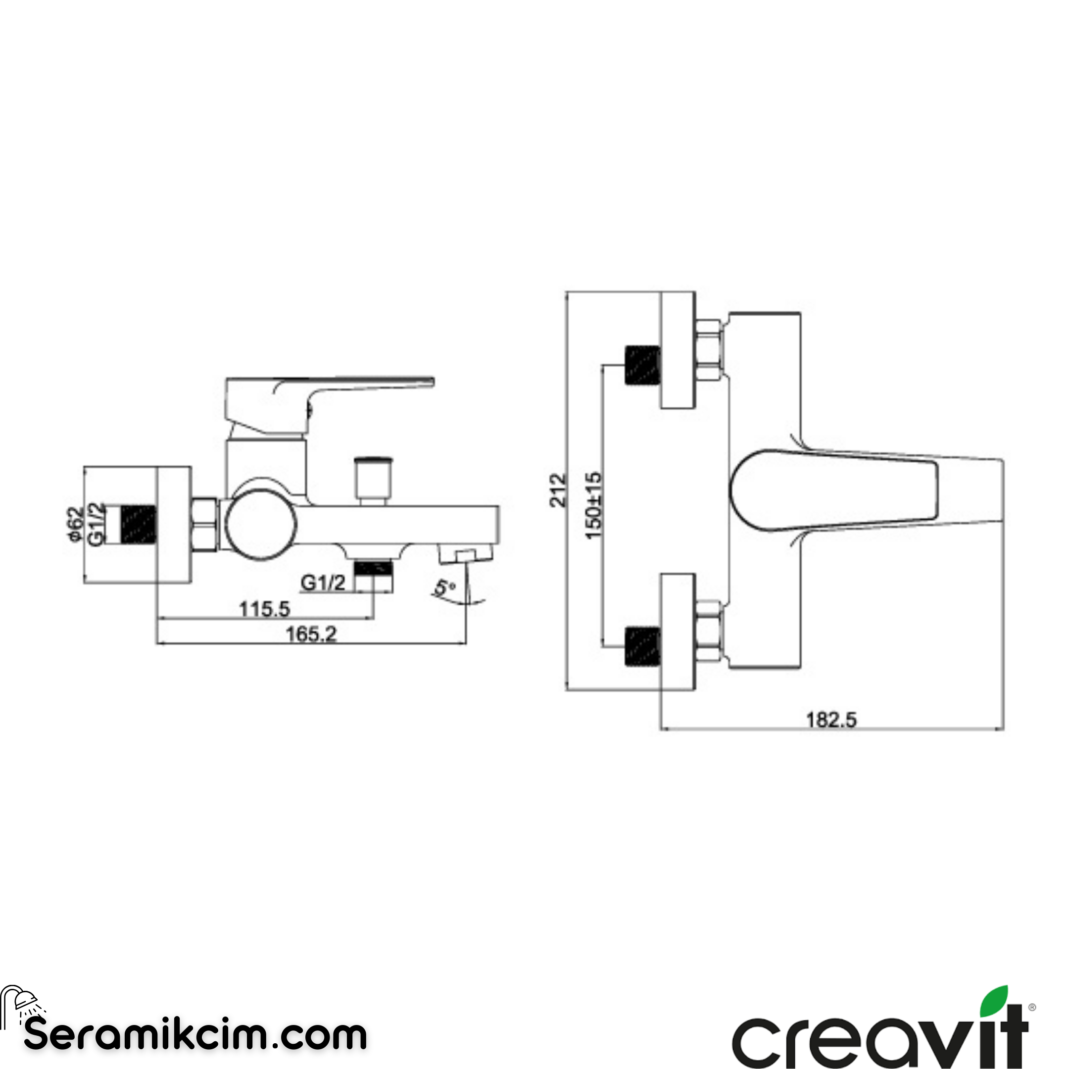 Creavit Sharp Banyo Armatürü  BT.SR2510