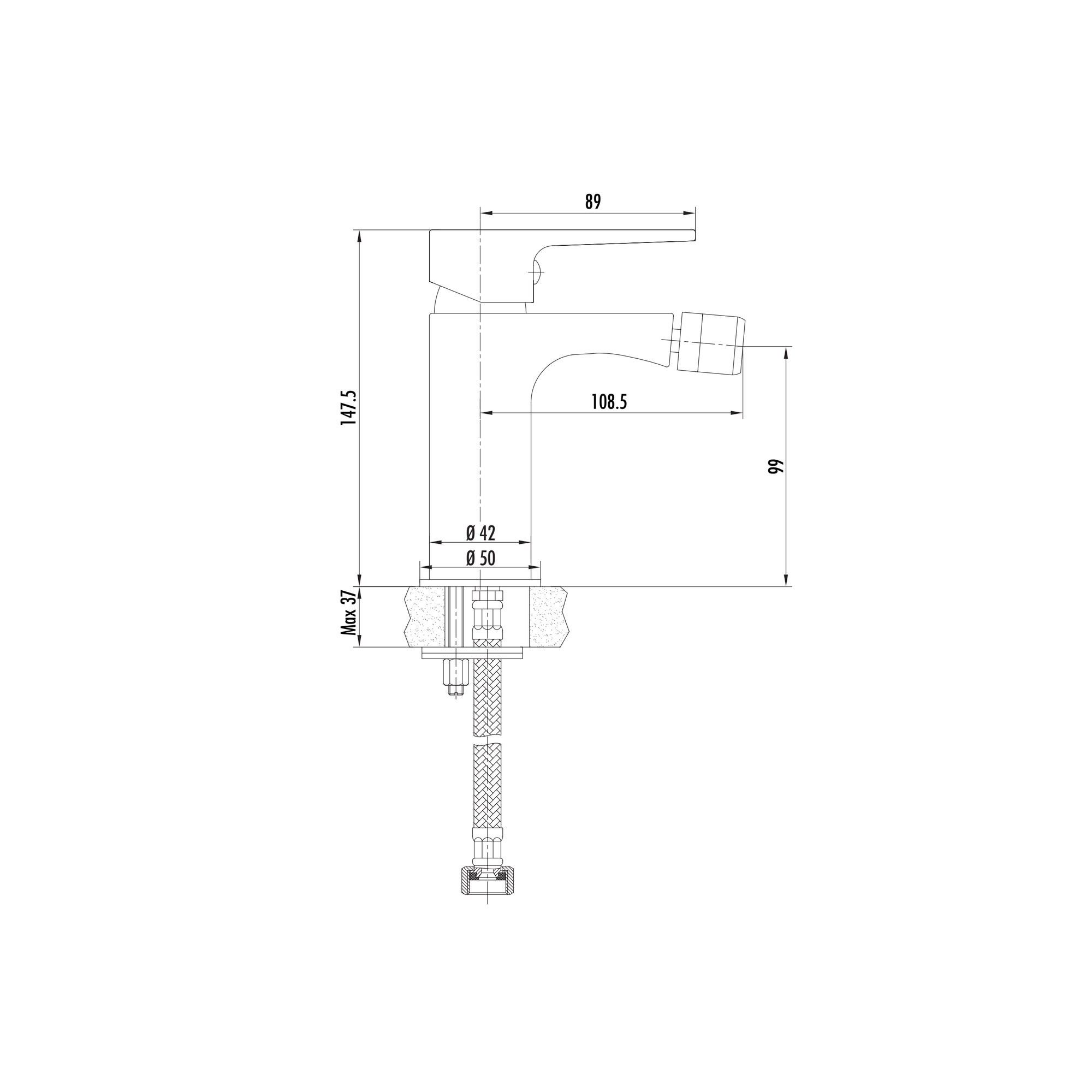 Creavit Sharp Bide Armatürü BT.SR3501