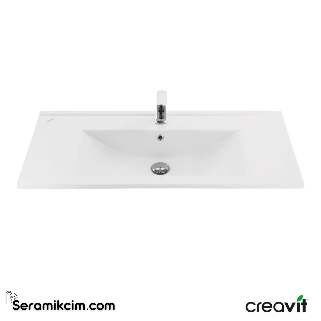 Creavit Su Etajerli Lavabo 120cm Extra Beyaz SU120-00CB00E-0000 - SU120-00CB00E-0000