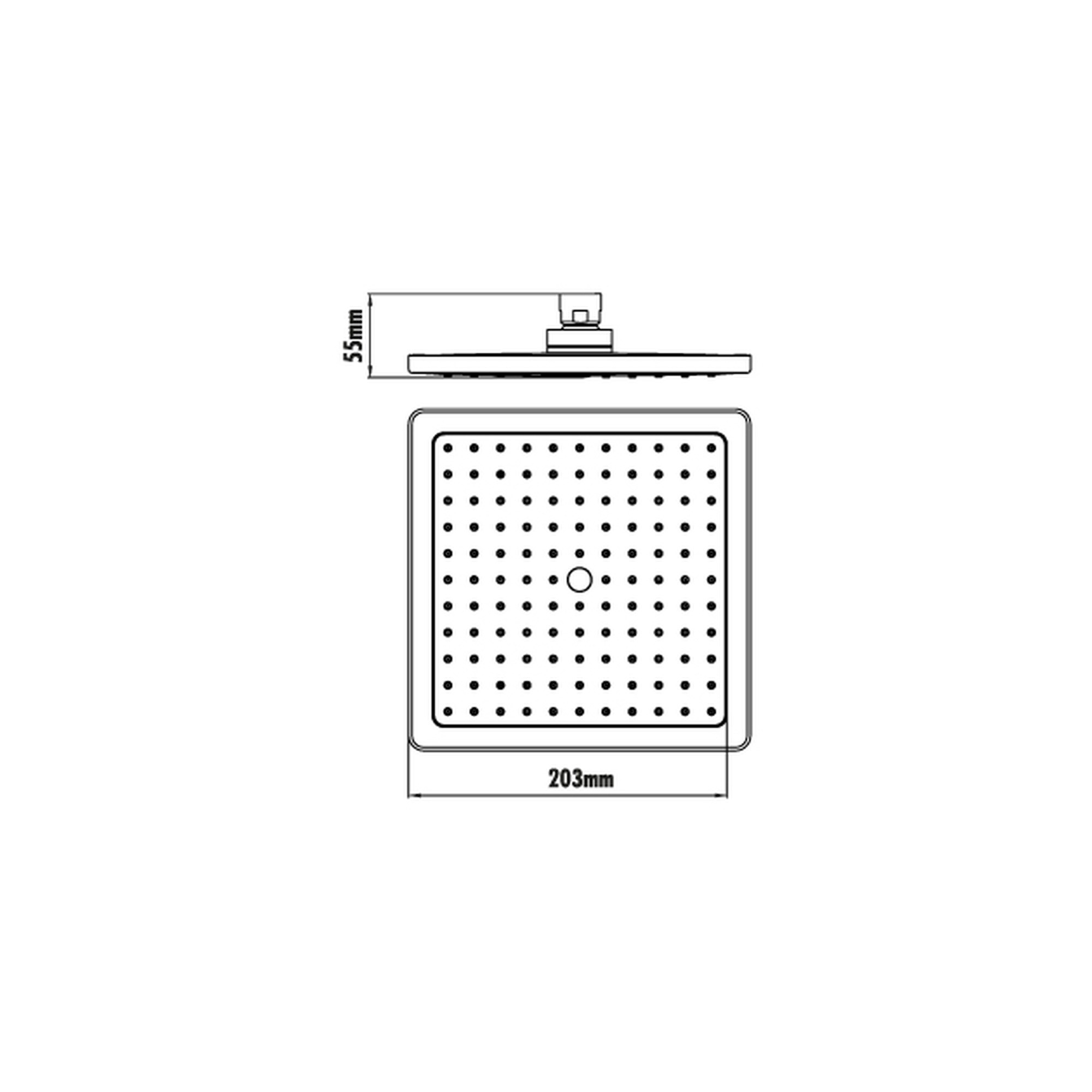 Creavit Tepe Duş Başlığı Kare 200mm DS.SH5030
