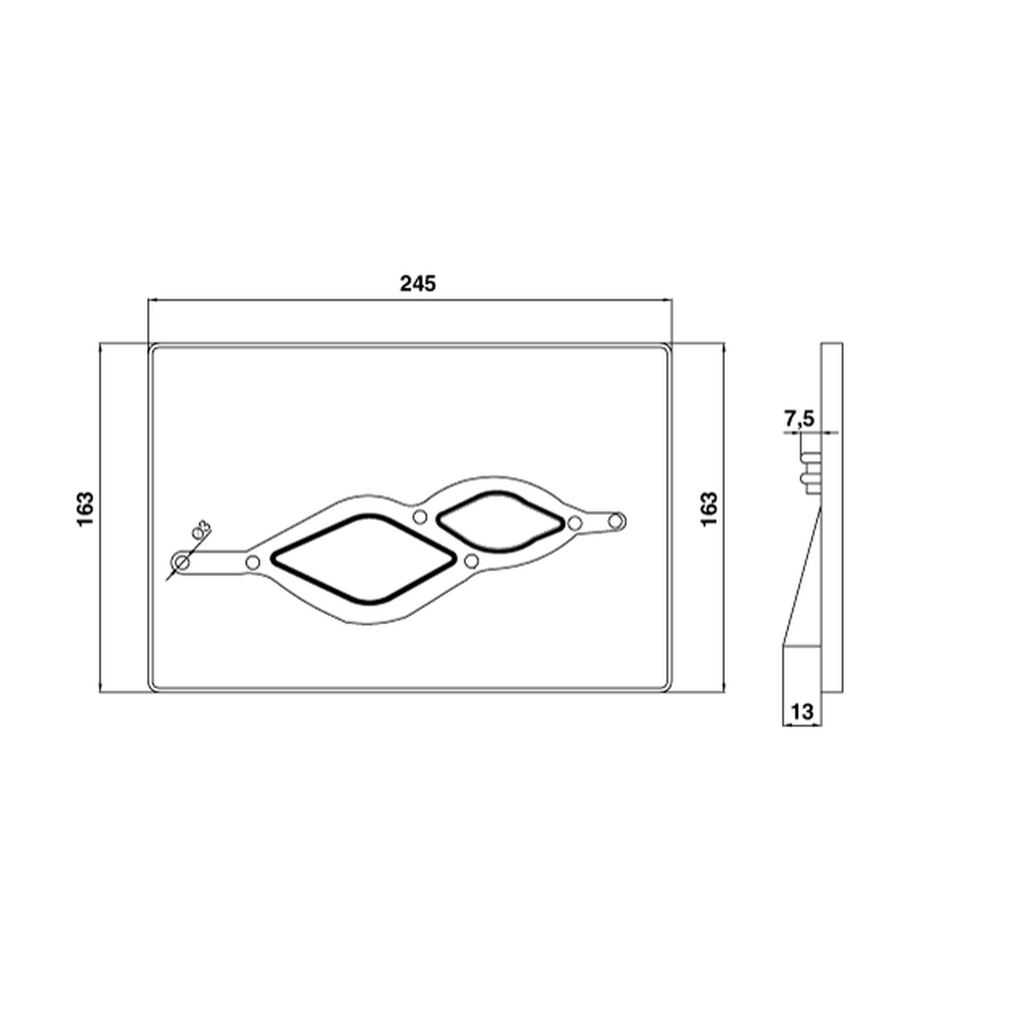 Creavit Ufo Beyaz - Kırmızı Kumanda Paneli GP1001.01
