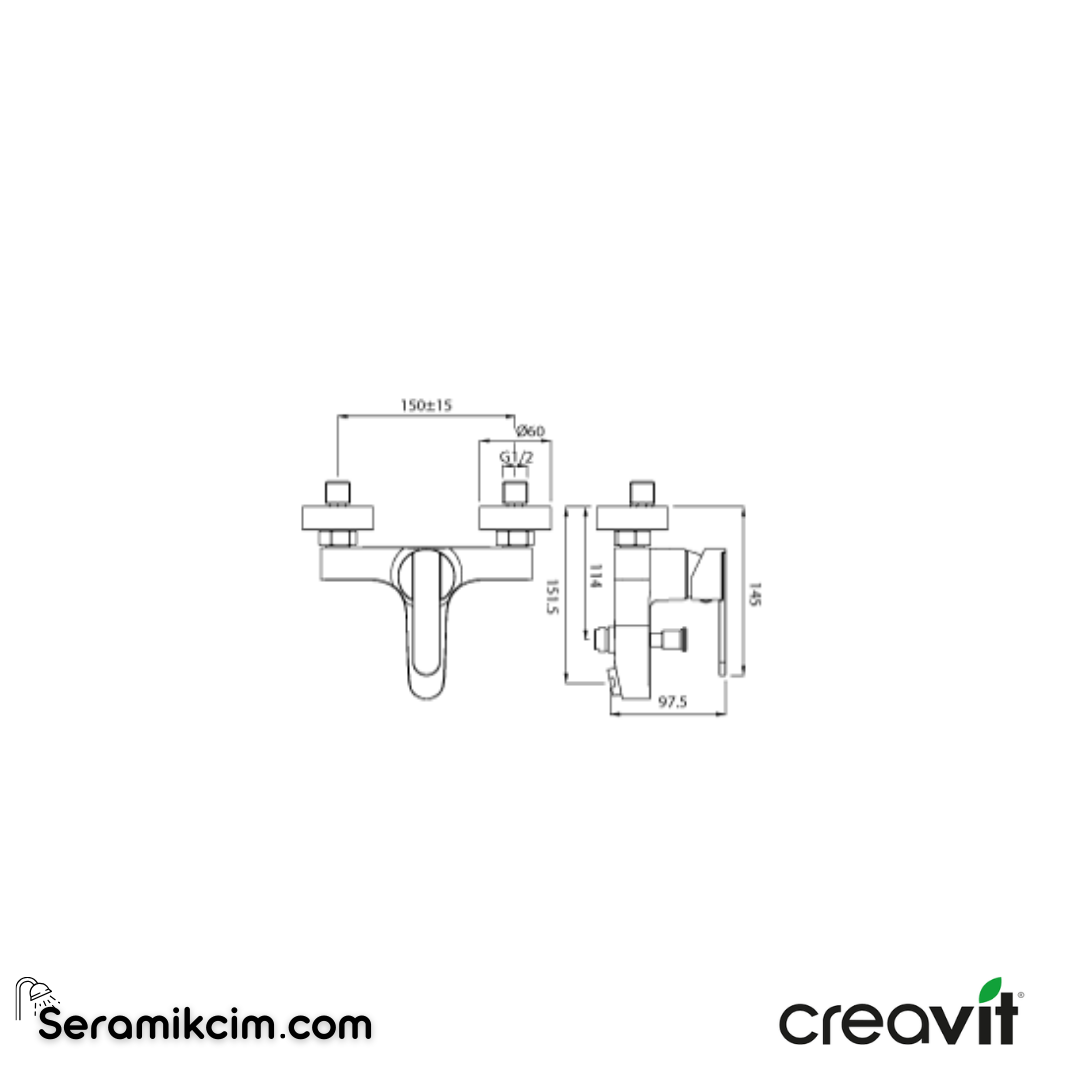 Creavit Vega Banyo Armatürü  BT.VG2840 - BT.VG2840