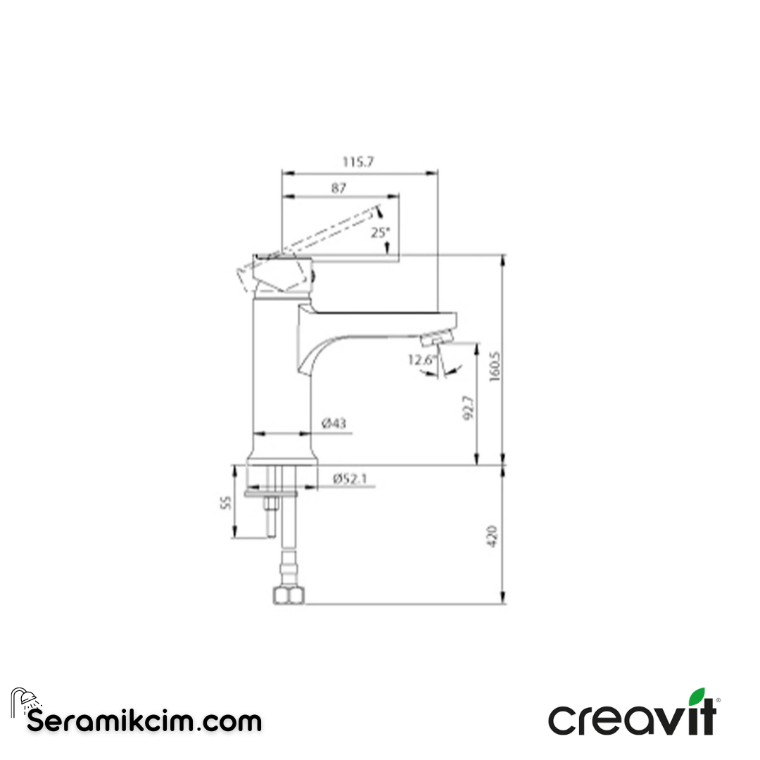 Creavit Vega Lavabo Armatürü  BT.VG1840 - BT.VG1840