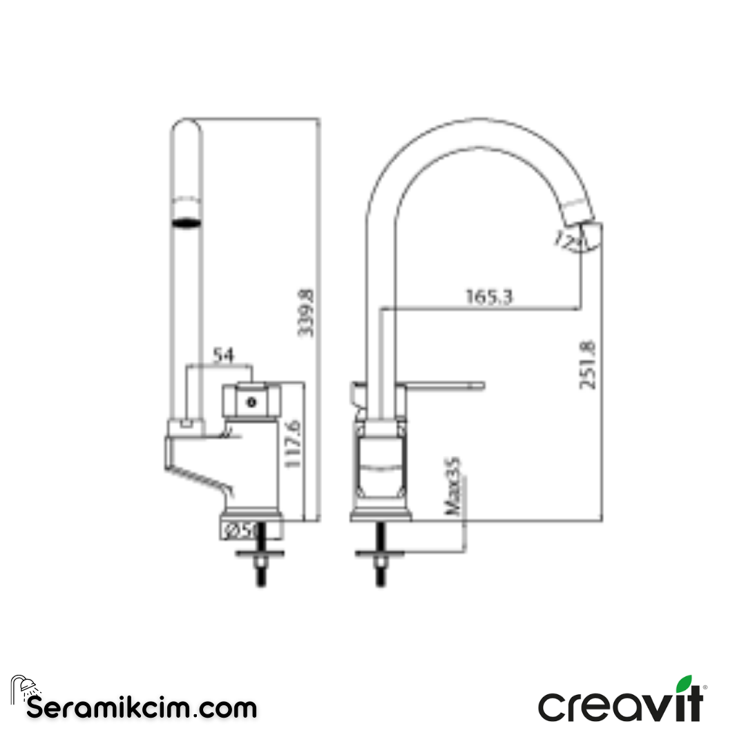 Creavit Vega Mutfak Armatürü  BT.VG8640 - BT.VG8640