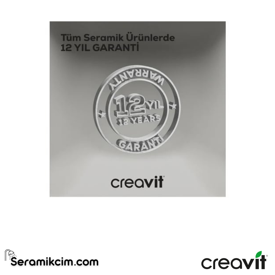 Creavit Volga 50x70cm Tezgah Üstü Düz Kare Lavabo Extra Beyaz VX270-00CB00E-0000 - VX270-00CB00E-0000