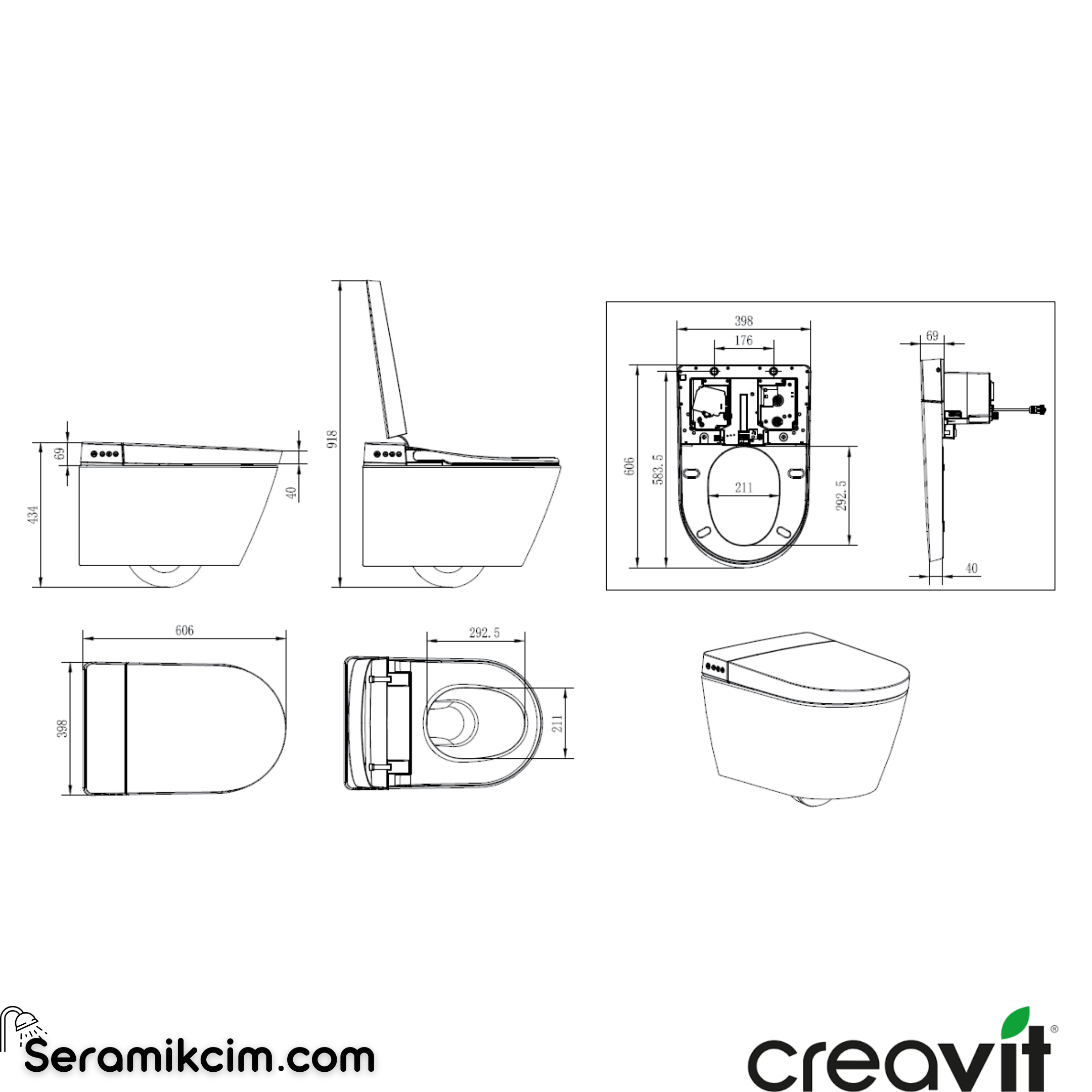 Creavit WQ+Plus Akıllı Klozet Kapağı Beyaz KC3303.01.0000E