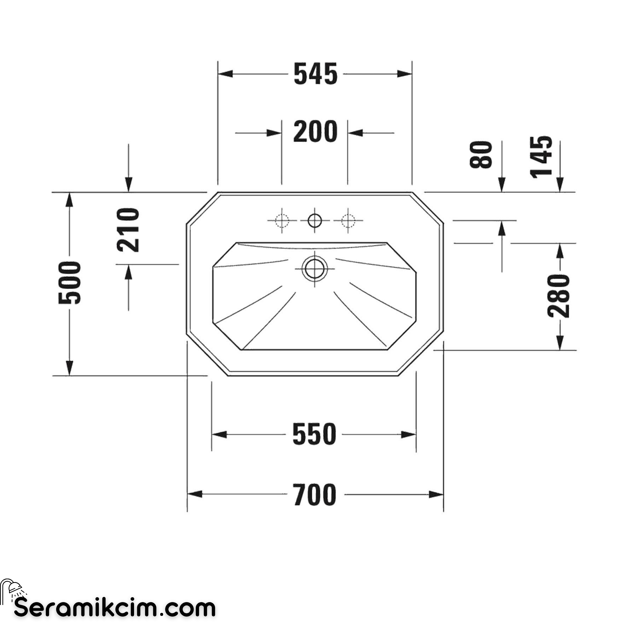 Duravit 1931 Seri Lavabo 70 Cm 0438700000